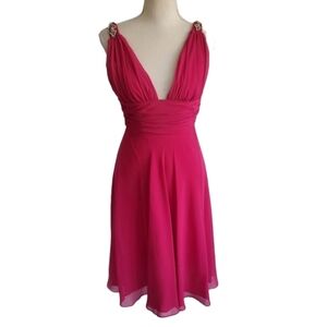 Faviana Pink Jeweled Cocktail/Prom Dress